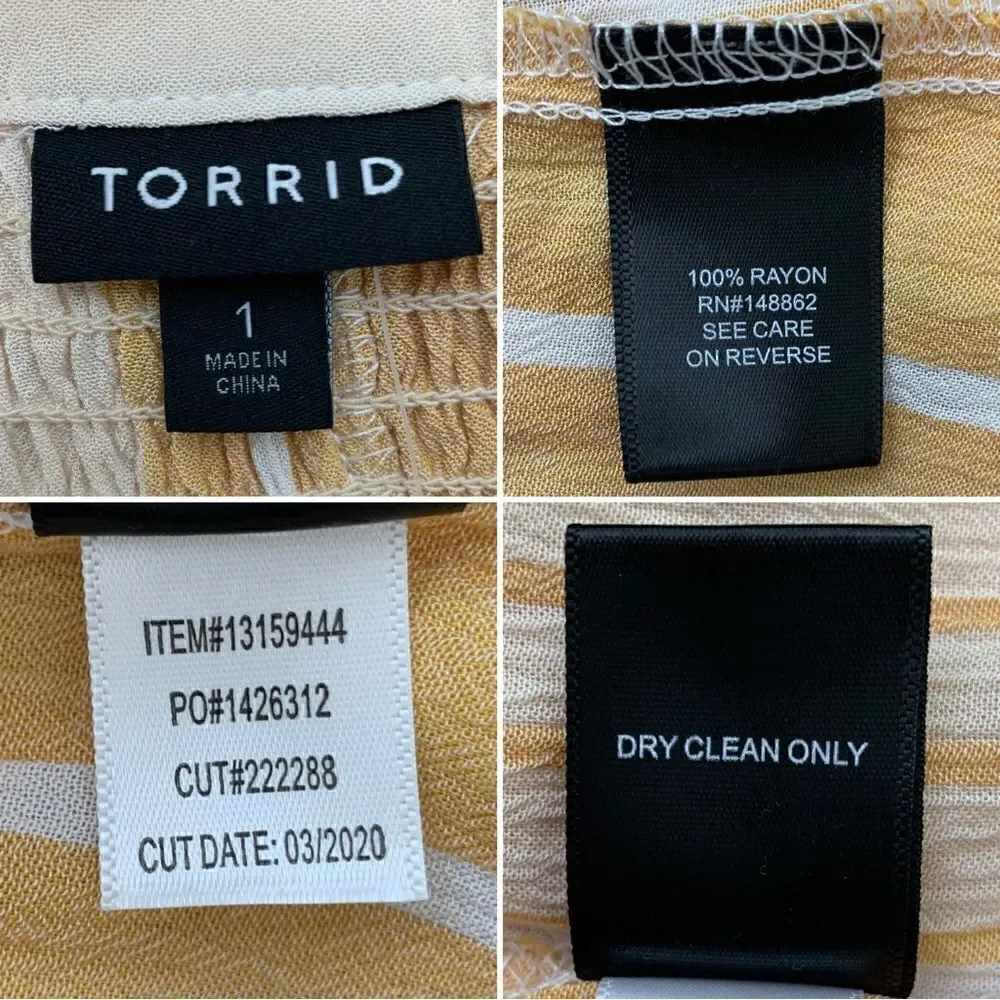 NWT Torrid Babydoll Rayon Crepe Smocked Tank Top